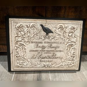 Garden Style Indoor / Outdoor Chic French Plaque Decor 9" x 12.5"